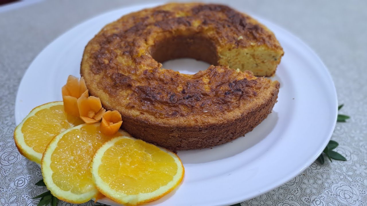 كيكة الجزر والبرتقال🎂 أسرار نجاحها😋 طريقة عمل الوردة بالجزر ببساطة 🥕🥕🥕