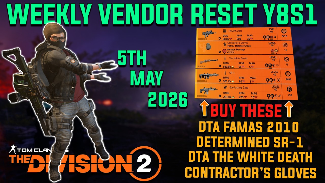 The Division 2 | Weekly Vendor Reset &ndash; Mods & Escalation with Targeted loot! (May 5, 2026)