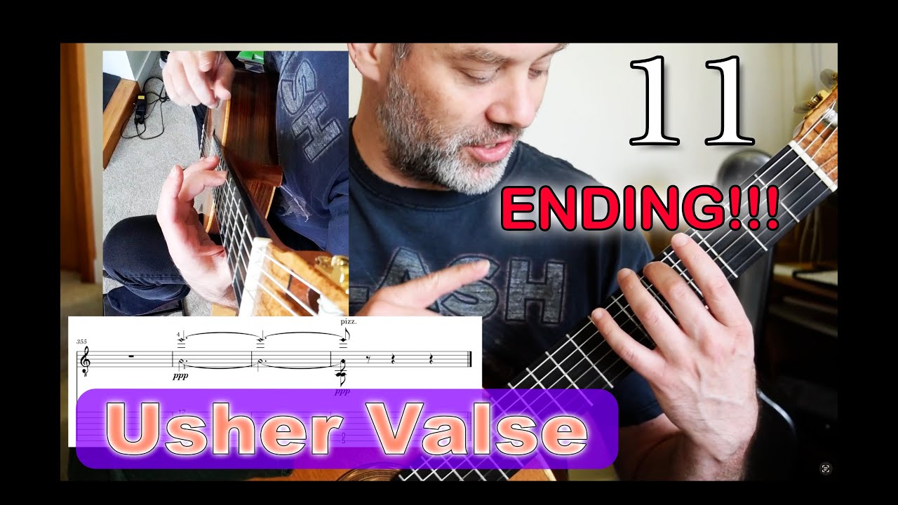 Koshkin Usher Waltz Guitar Lesson (part 11) | ENDING!!