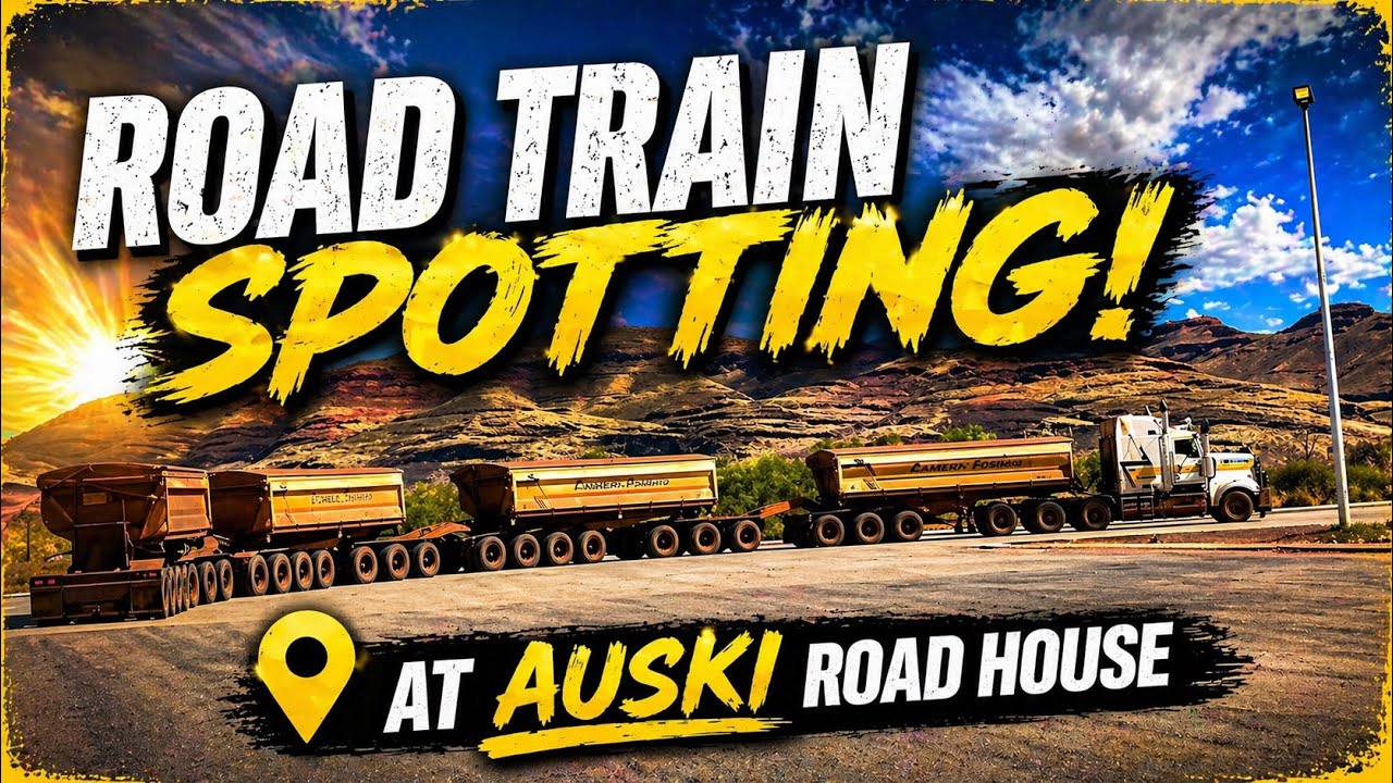Monster Road Trains at Auski Roadhouse in Western Australia! 