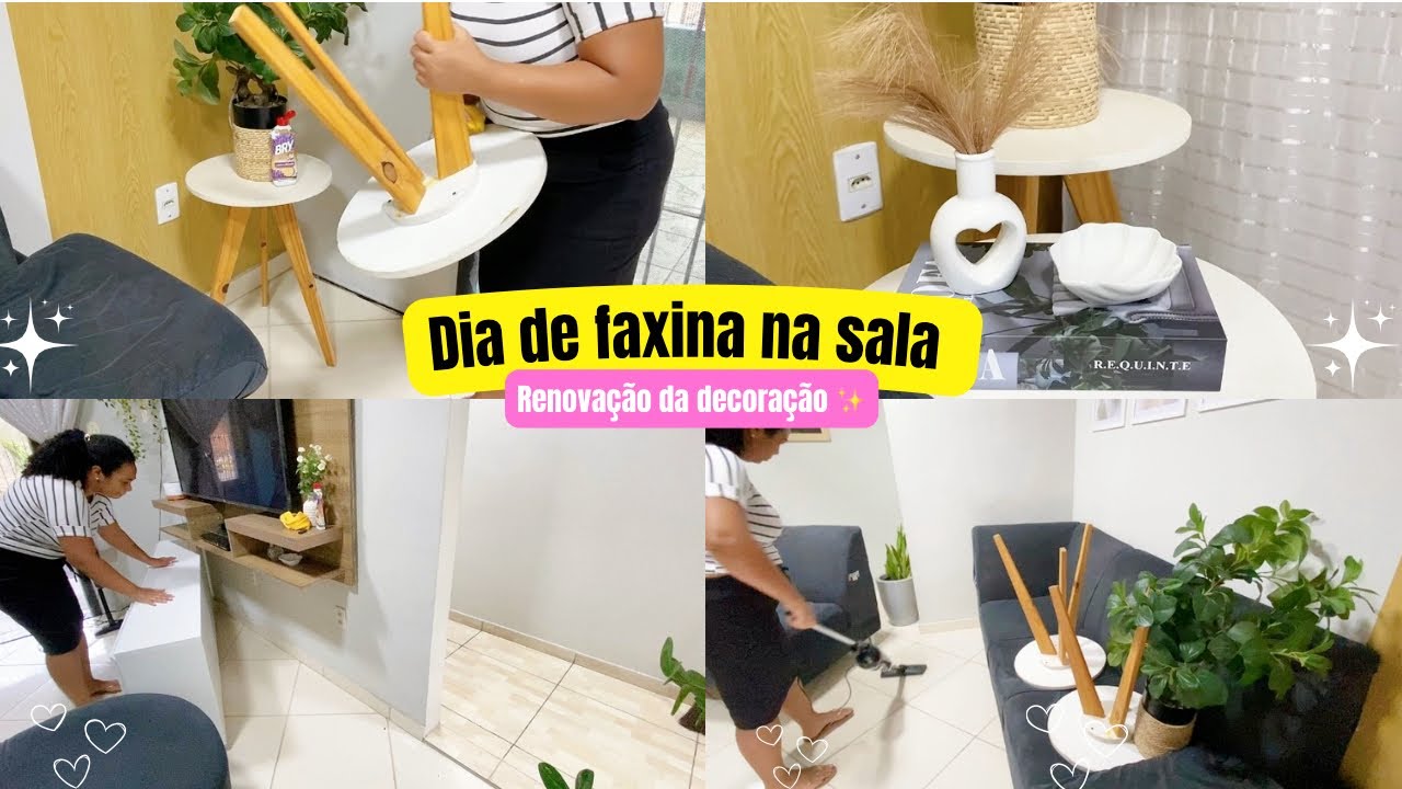 💕Renovando a sala com faxina | pequenos detalhes na decoração ✨