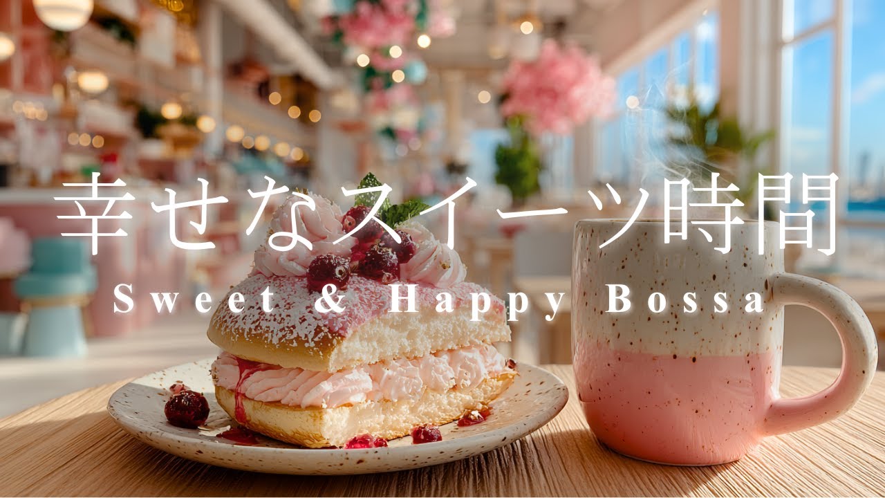 【癒しBGM】幸せなスイーツ時間 🍓 心弾むスウィート・ボサノバ | 勉強、仕事、午後のリフレッシュに最適なBGM, Sweet & Happy Bossa 🍓