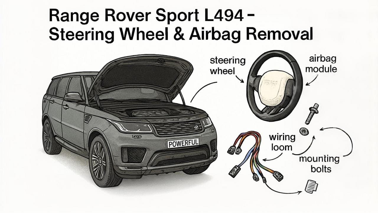 How to remove / upgrade the steering wheel / airbag on Range Rover Sport L494/SVR