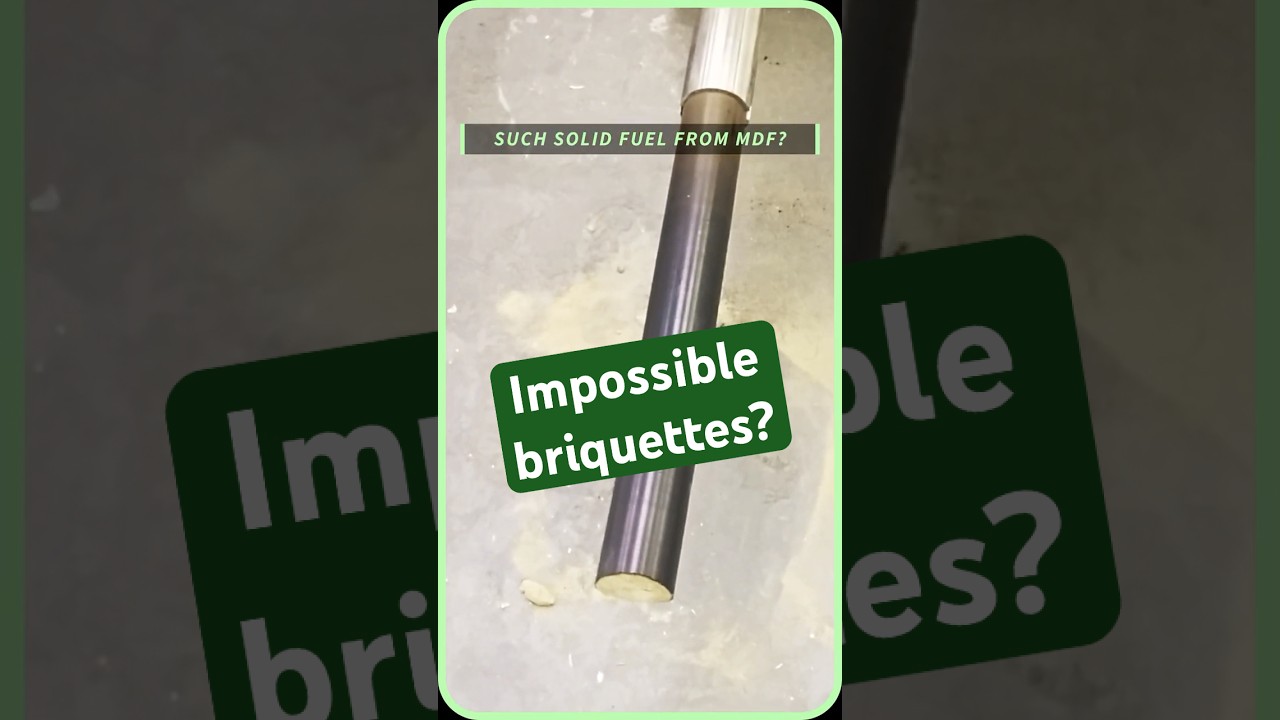 Glossy, expensive-looking solid fuel - briquettes from MDF on PH ECO compact, single-phase press