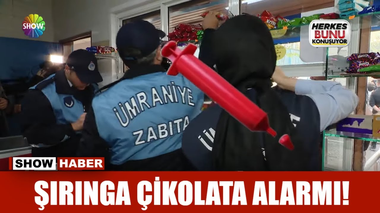 Şırınga çikolata alarmı!