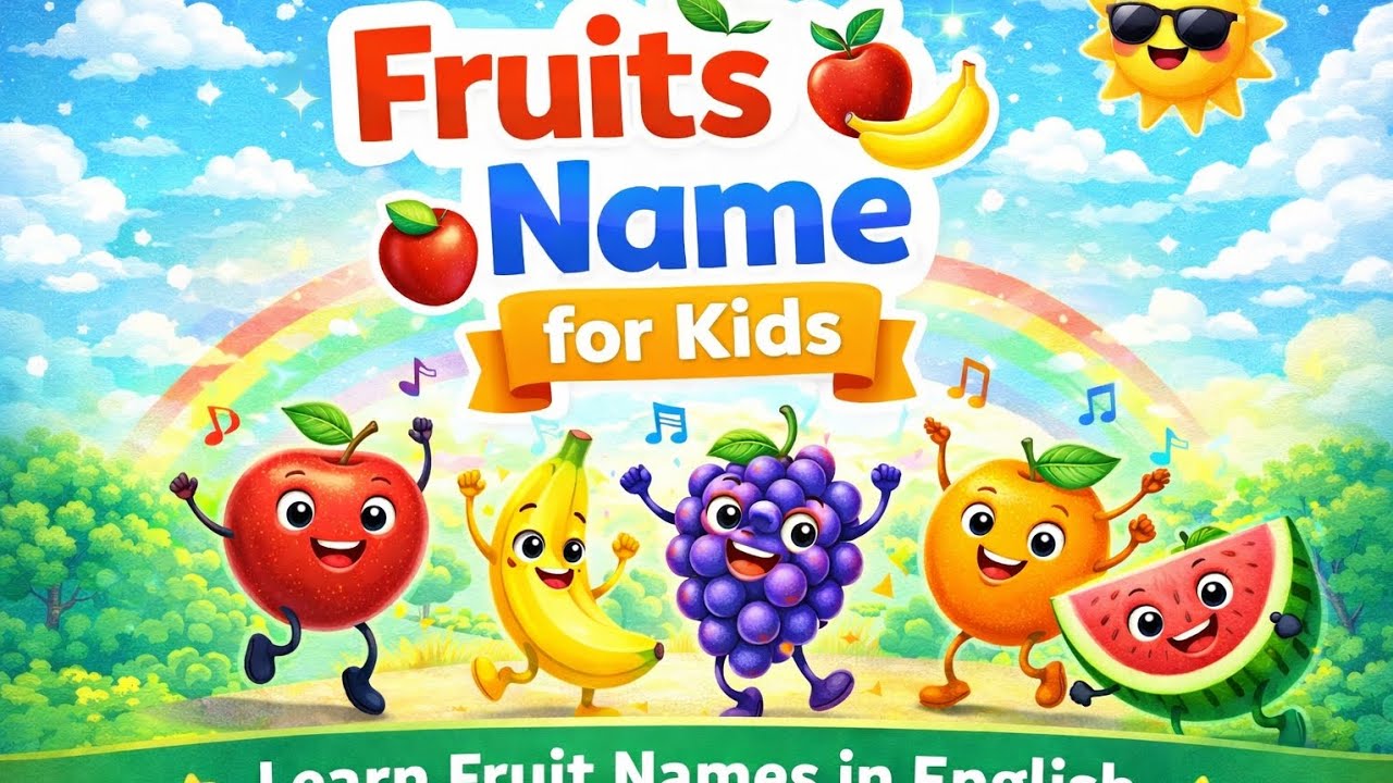 Fruits Name for Kids 🍎🍌 | Learn Fruit Names in English