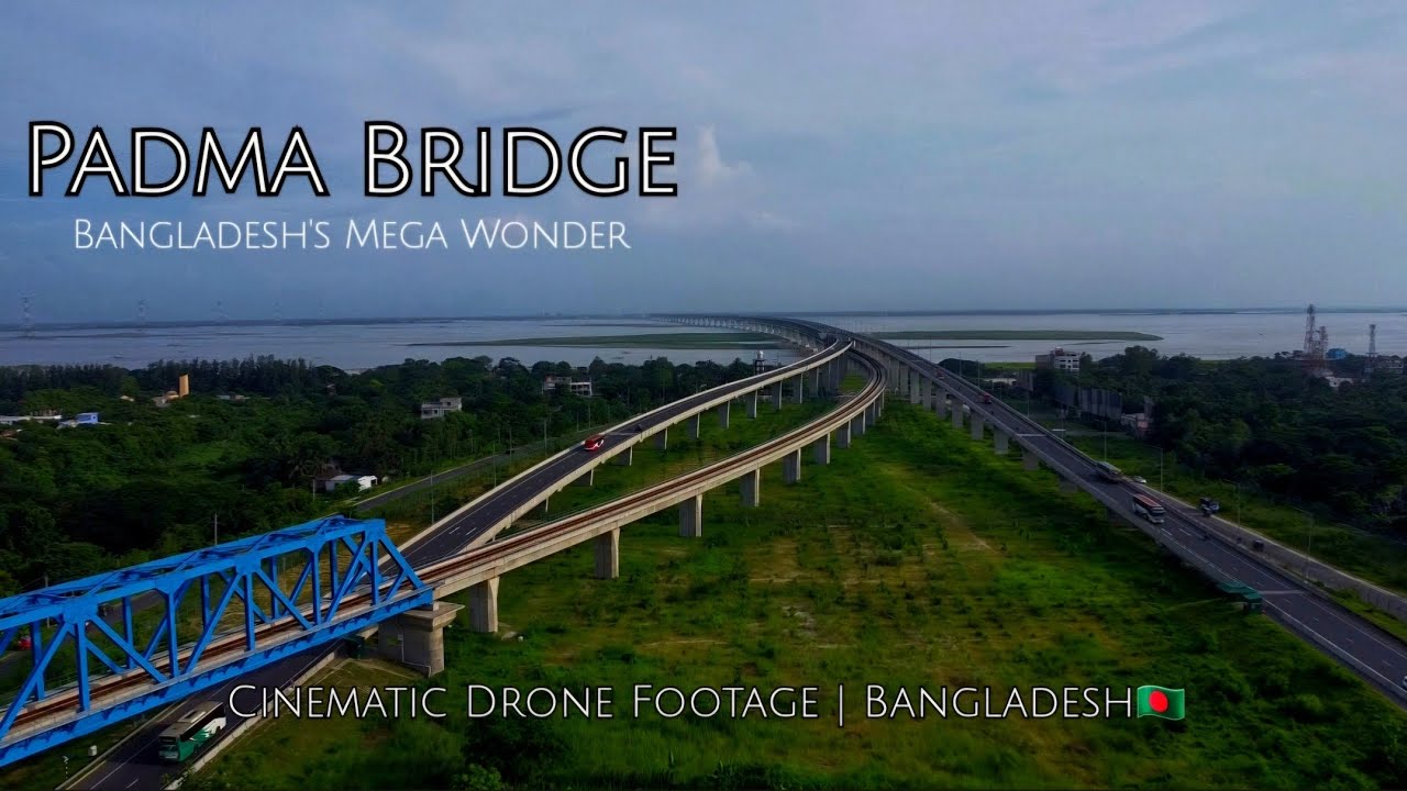 Padma Bridge Cinematic Drone Footage | Aerial View of Bangladesh's Mega Structure | Bangladesh