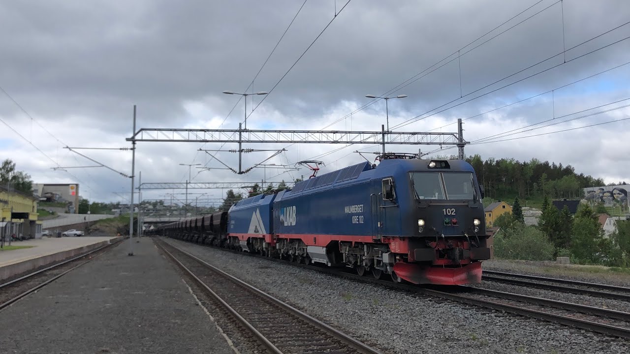 Trains at Narvik station (Vy Tåg, Arctic train, LKAB and Kaunis Iron)