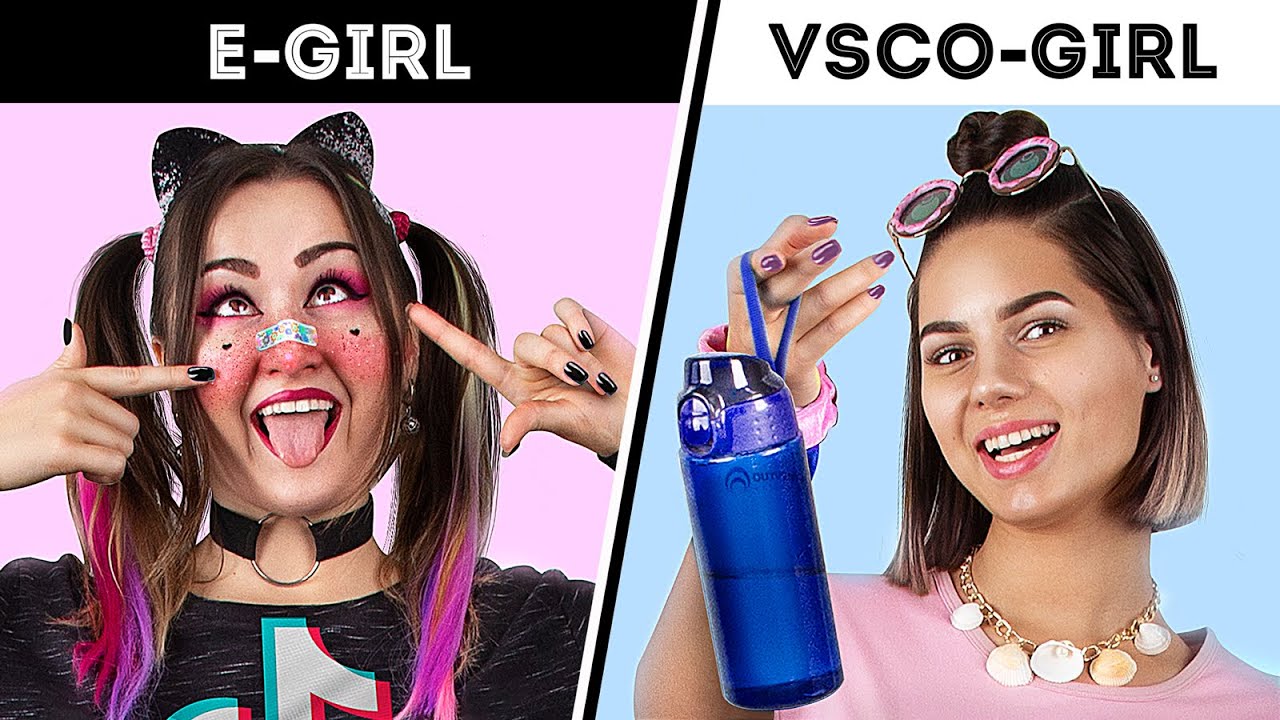 VSCO-Girl e E-Girl! Se Transformando em Garotas TikTok