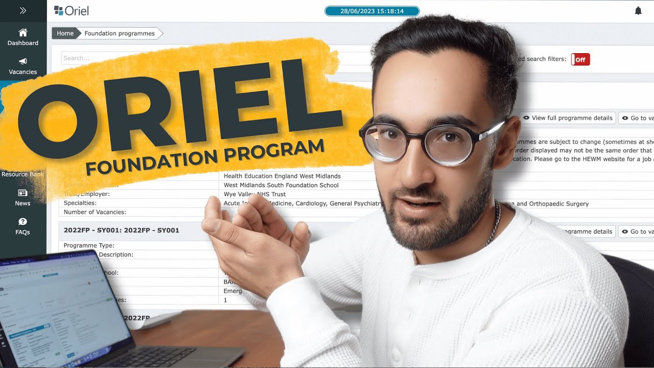 Краткое руководство Oriel: как подать заявку на программу Foundation/SFP (UKFPO)