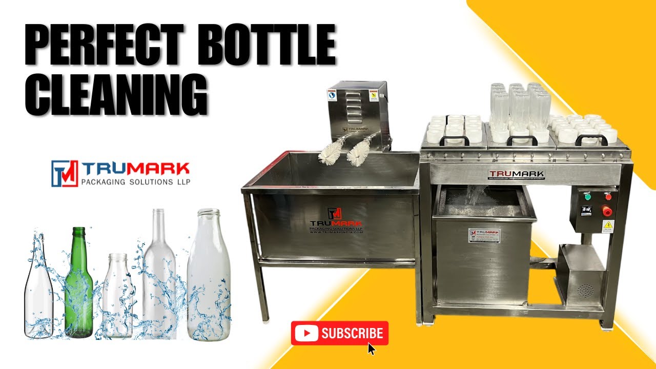 Milk Bottle Washing Machine | 2 Head Glass Bottle Washer