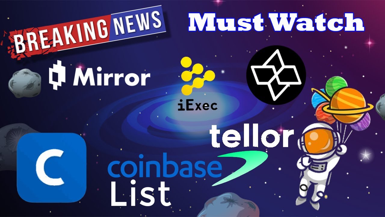 Cartesi CTSI, iExec RLC, Mirror Protocol MIR & Tellor TRB Coin Pump | Coinbase List
