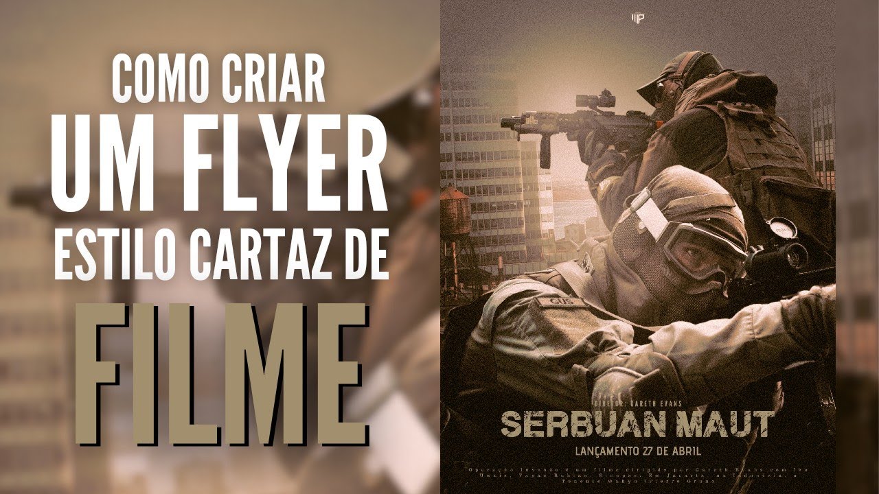Flyer Cartaz para filme feito no Canva