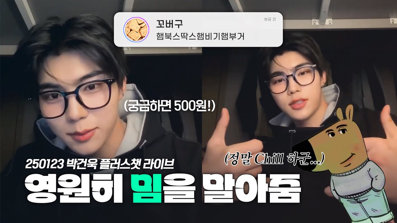 [제로베이스원] Chill guy가 뭐야? 궁금하면 500원!│박건욱 플러스챗 라이브