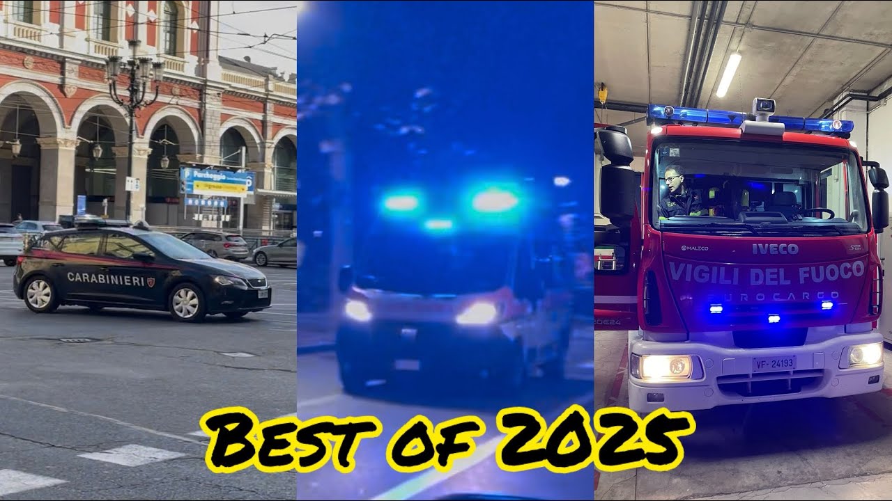 BEST OF 2025 - tutte le polizie , ambulanze e vigili del fuoco registrati nel 2025 