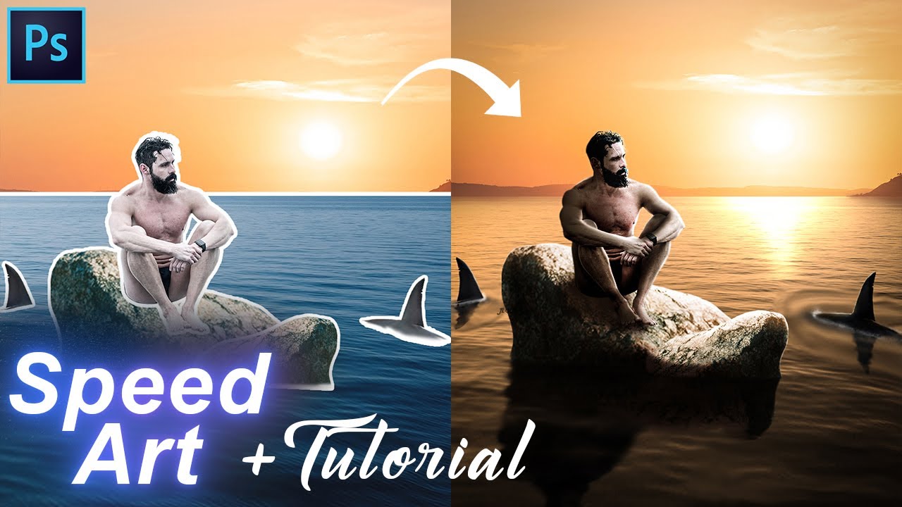 Stranded Photo Manipulation Speed Art + Tutorial | Photoshop
