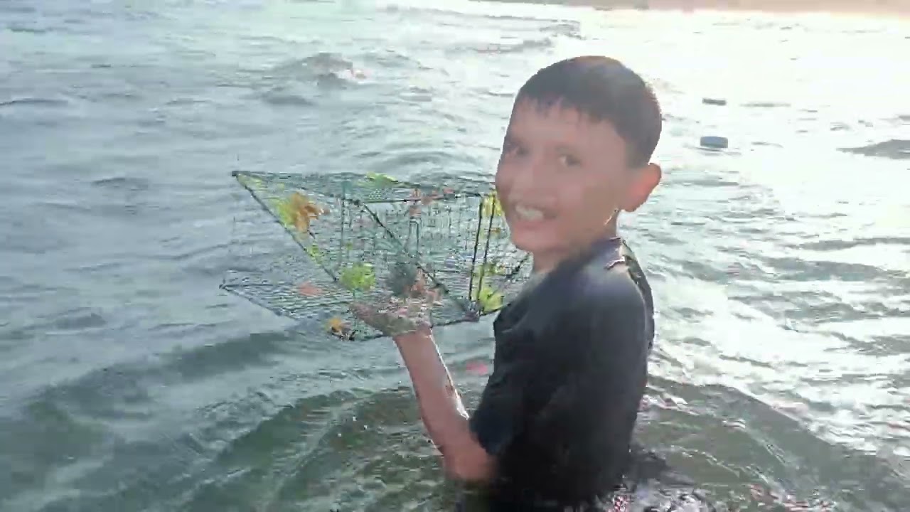 Serunya menangkap kepiting rajungan di pantai selayar