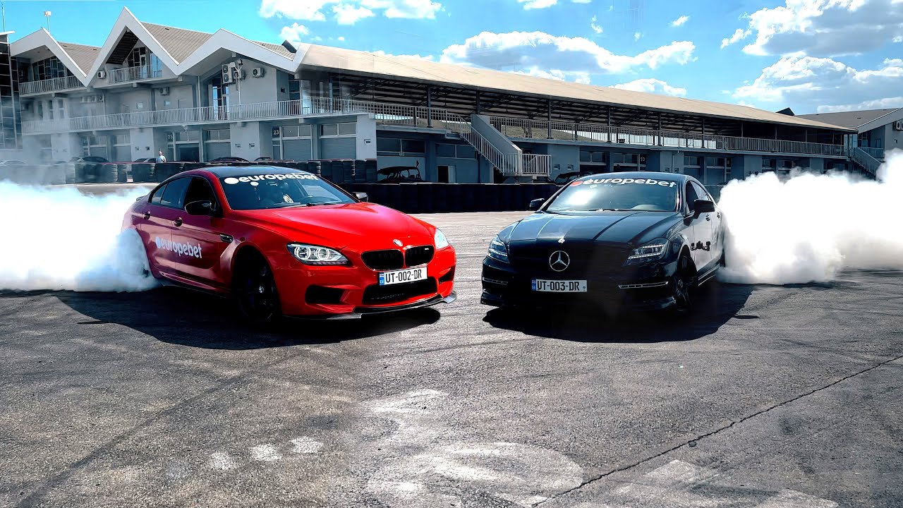 CLS 63 AMG vs BMW M6 -  დრიფტაობს ძმა? Drift Battle და დიდი ბოლი!