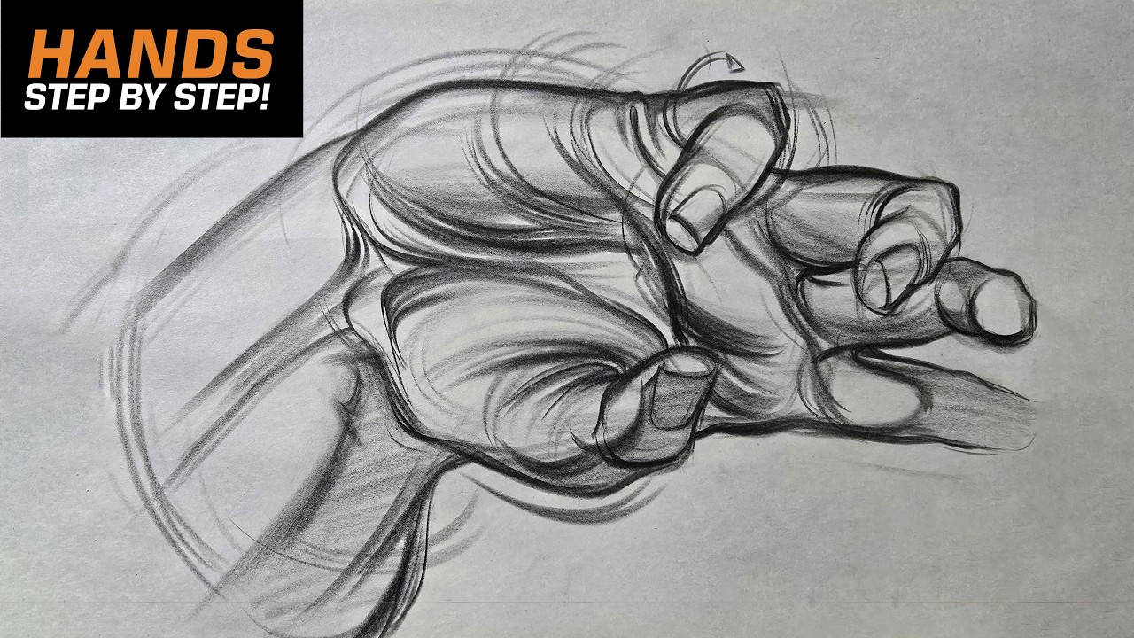 Gesture Draw Hands With FLOW Step by Step