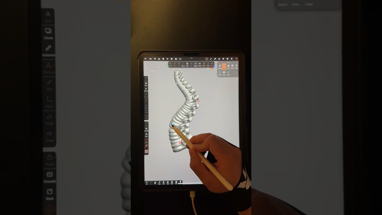 Part three Nomad Sculpt Tutorial: Array Curve and Circular Array to create octopus tentacle