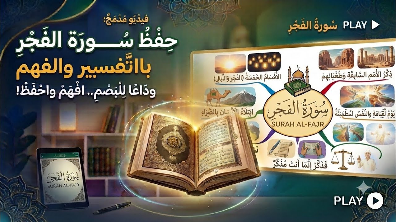 يلا نحفظ بسهولة سورة[الفجر ] 🌄🌍