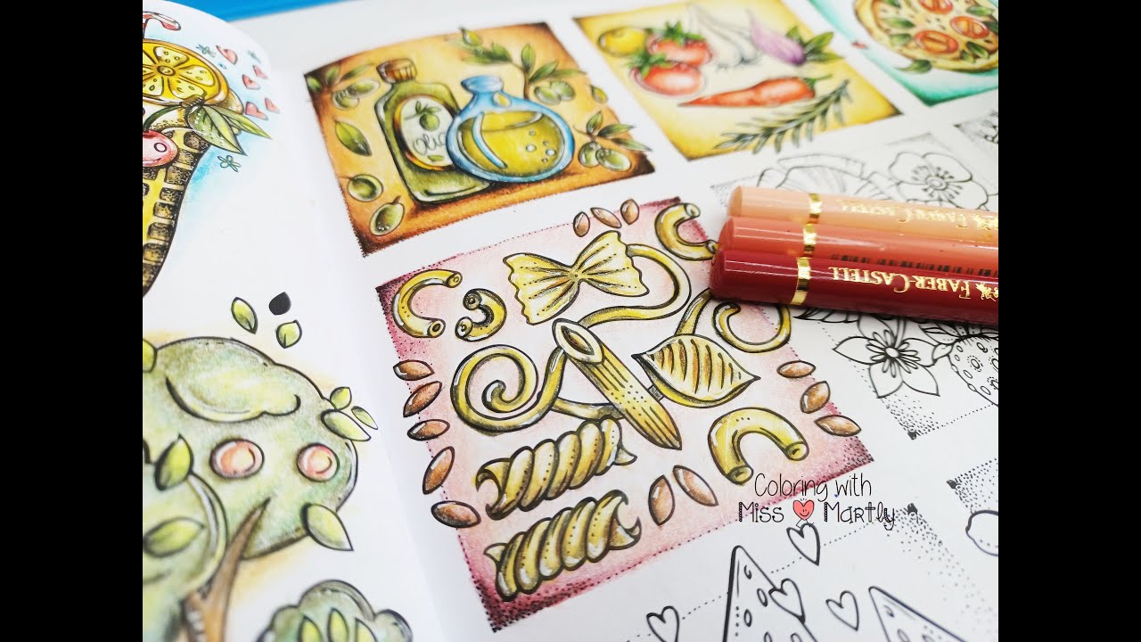 Coloring: Meine Reise durch Europa by Rita berman | Pasta with Polychromos