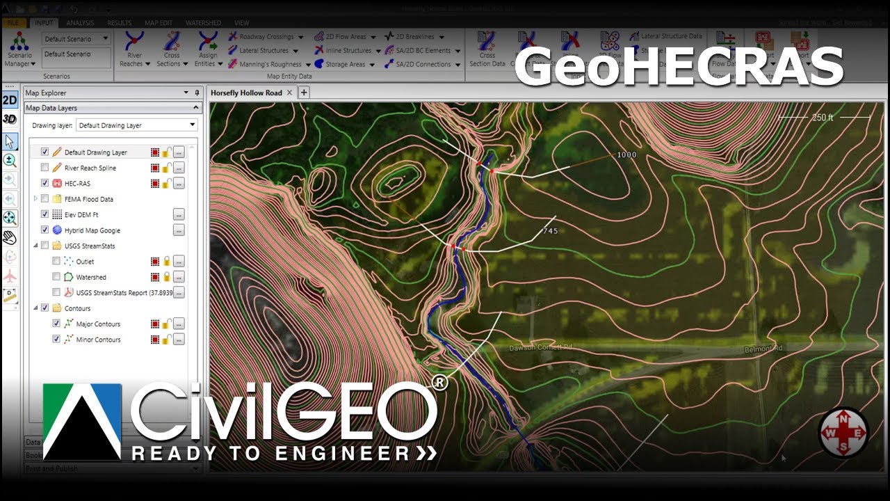 Building Channel Geometry Using LiDAR and Survey Data in GeoHECRAS | CivilGEO