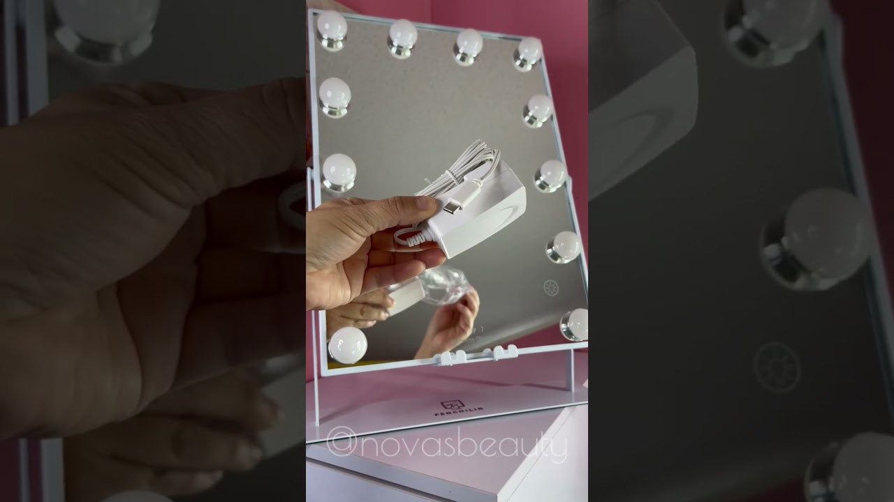 🪞FENCHILIN Hollywood Vanity Mirror with Wireless Charger and Bluetooth Speaker🛍️ DC: Aguilar10