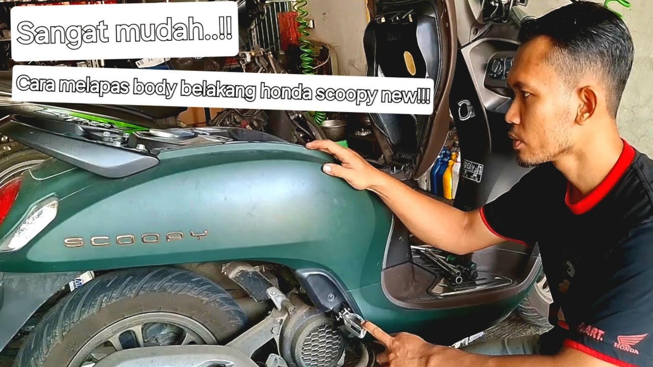 Full, Cara membongkar body belakang honda scoopy new