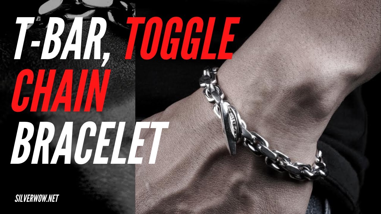 T-Bar, Toggle Mens Chain Bracelet | SIMPLE. STRONG. ELEGANT | By Silverwow