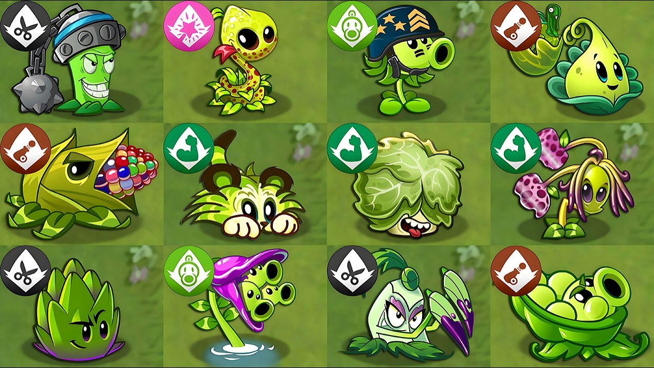 All GREEN Premium Plants Power-Up! vs PvZ 2 All Final Boss - PvZ 2 Mod Final Boss