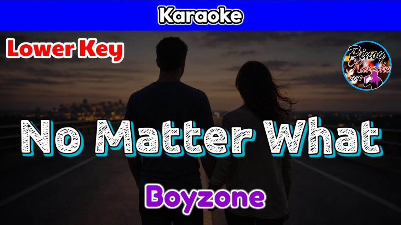 No Matter What by Boyzone (Karaoke : Lower Key)