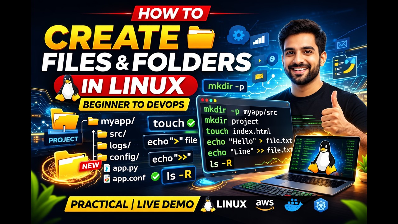 Learn how to create files and folders in Linux step by step | Beginner to Pro