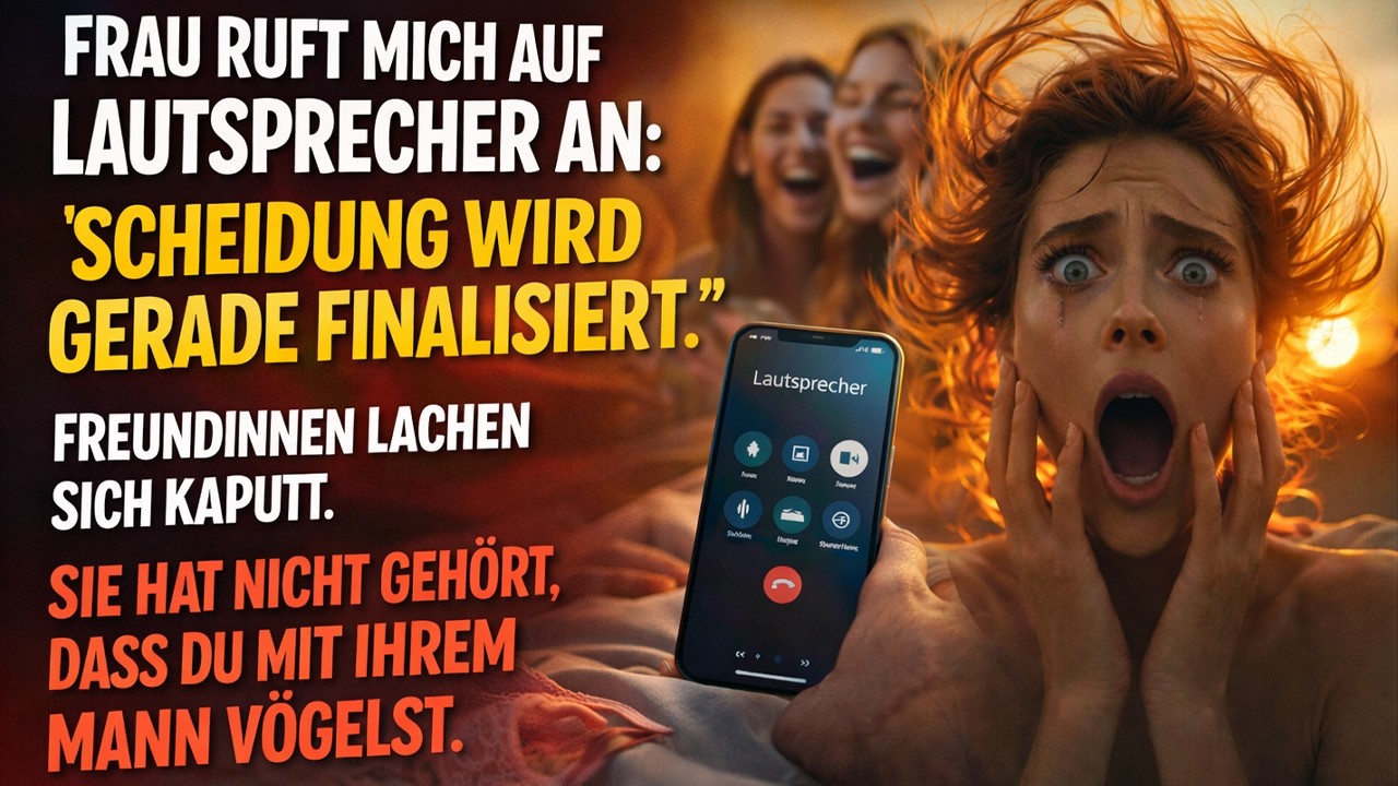 „Scheidung finalisiert“, lacht sie lautsprecher. „Du vögelst mit ihrem Mann“, sag ich.