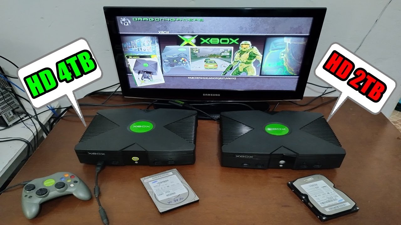 Xbox Clássico - Feito a troca do HD IDE 40GB por um HD 4TB