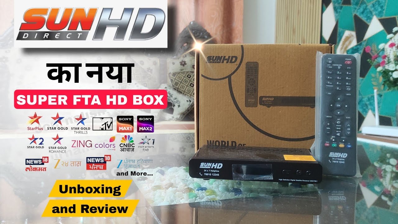 Sun Direct Super FTA Box HD with 2 Years Super Pack FREE 🤩 | Unboxing and Review in Hindi