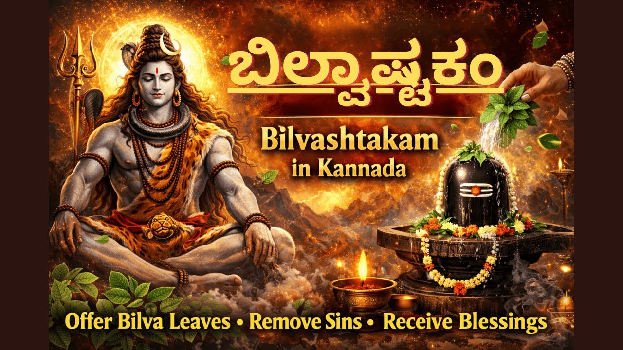 🌿🔱 Bilvashtakam in Kannada | Sacred Shiva Stotram for Sin Removal, Peace & Divine Blessings 🔱🌿