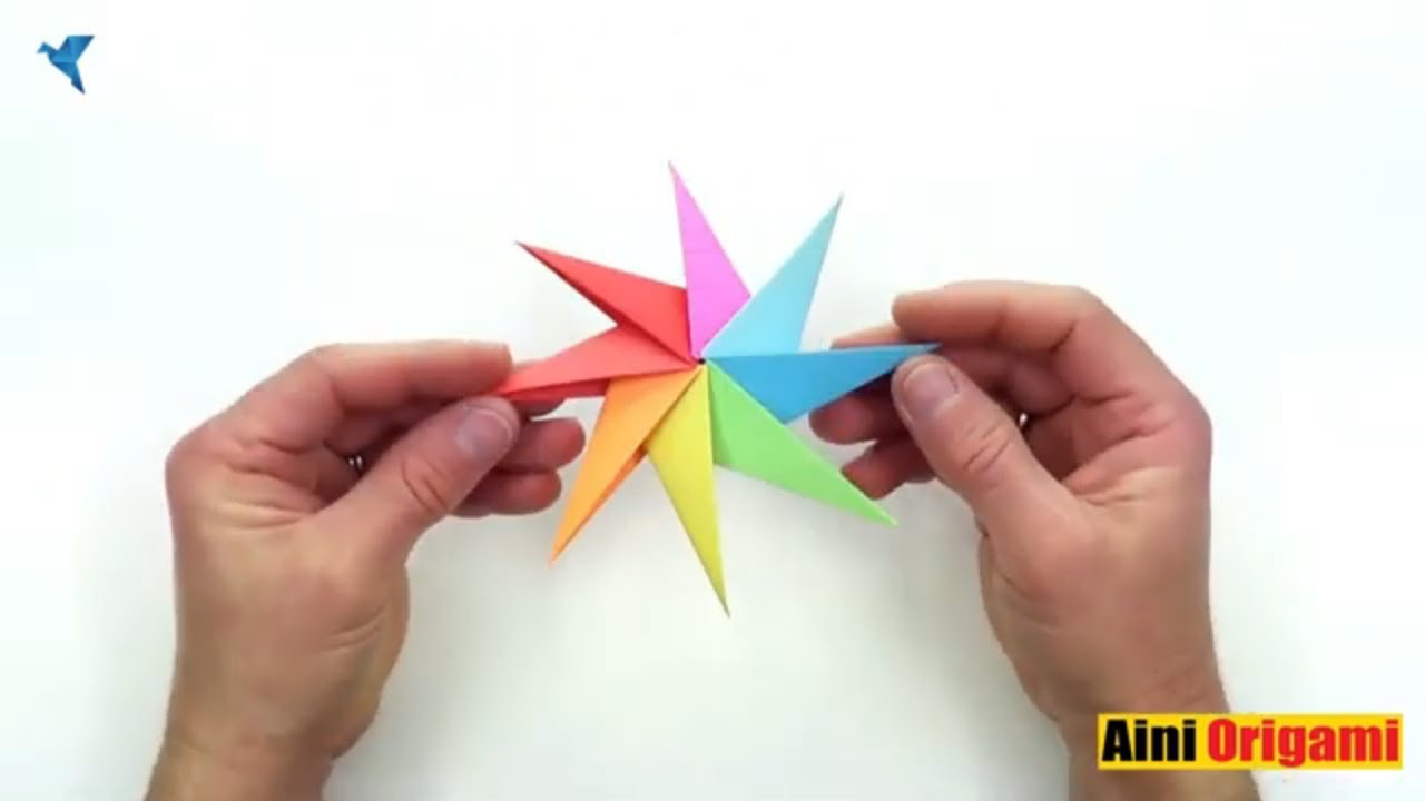 Origami étoile à 8 branches | Origami Etoile
