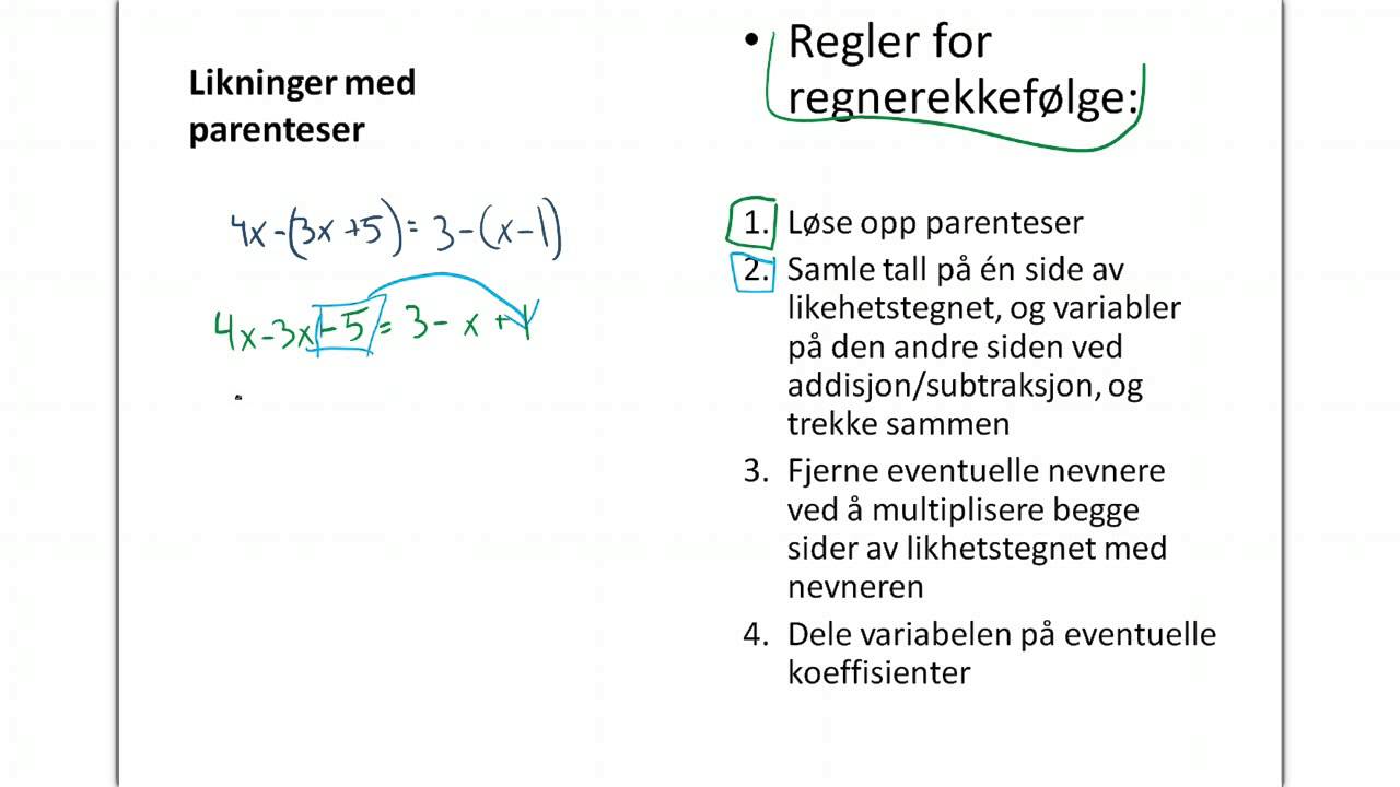 Likninger med parenteser
