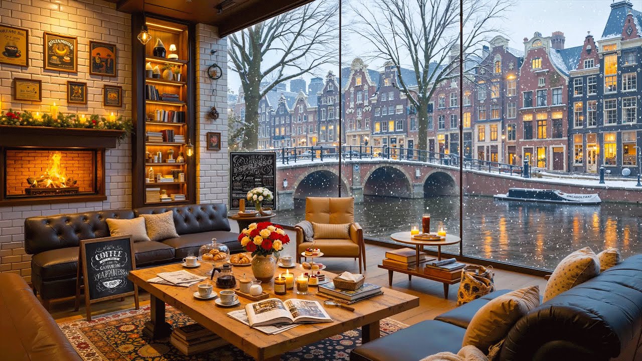 Winter Morning Jazz at Cozy Coffee Shop Ambience ☕ Relaxing Jazz Instrumental Music for Study, Work
