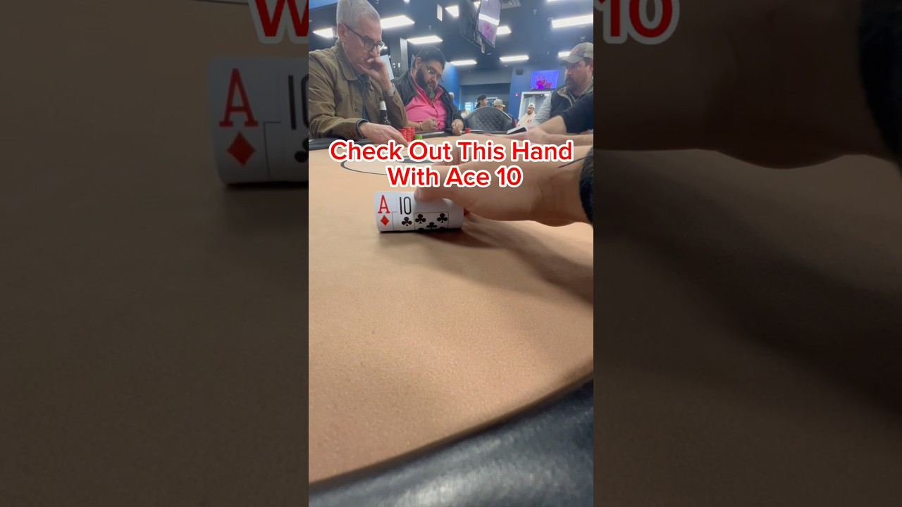 ACE TEN!! #money #poker #funny #cashgamepoker #memes #cashgames #texasholdem