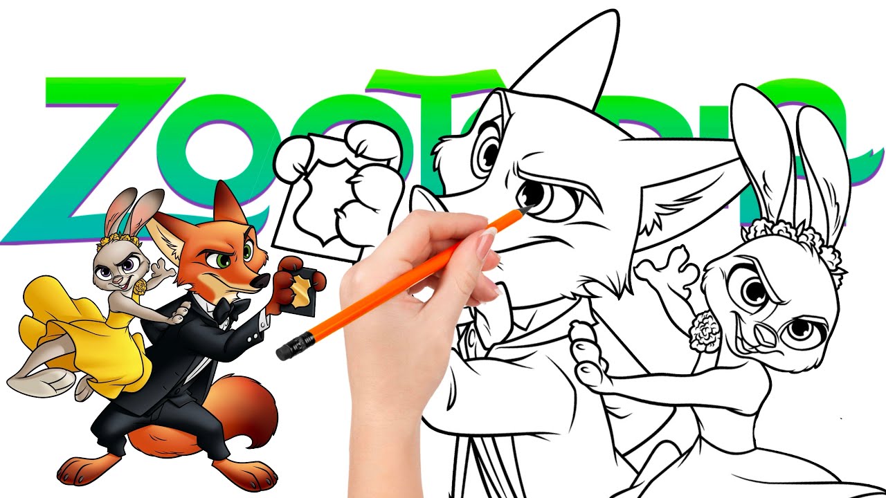 How to Draw Nick Wilde and Judy Hopps from Zootopia