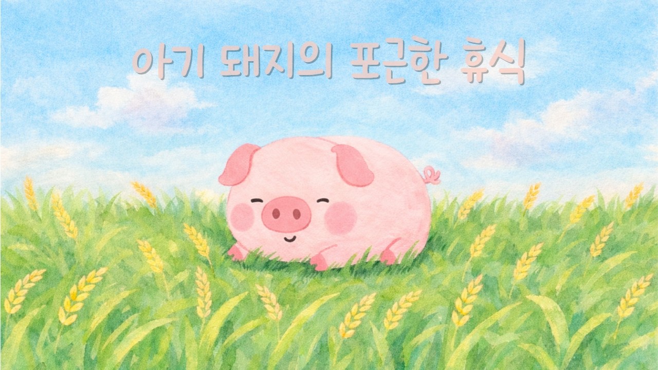 말랑한 돼지의 오후 🐷 아기돼지와 포근한 시간을 함께 해요