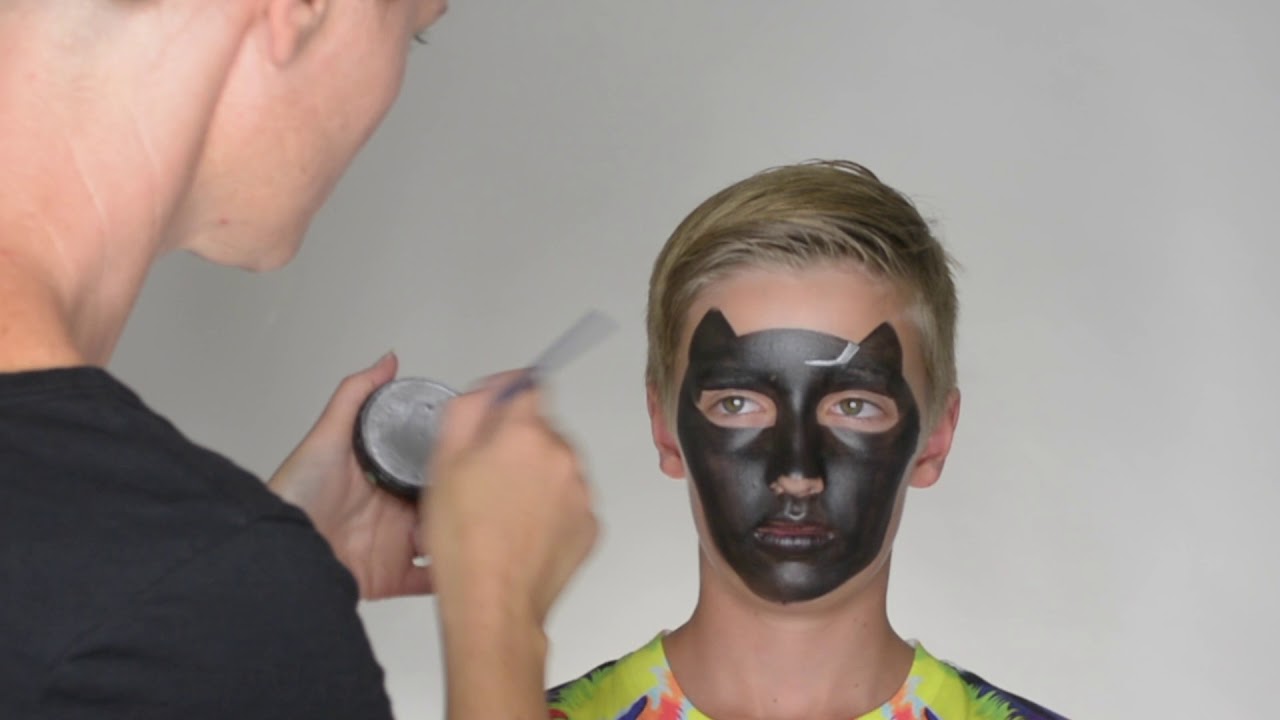 Black Panther Face Paint Tutorial.