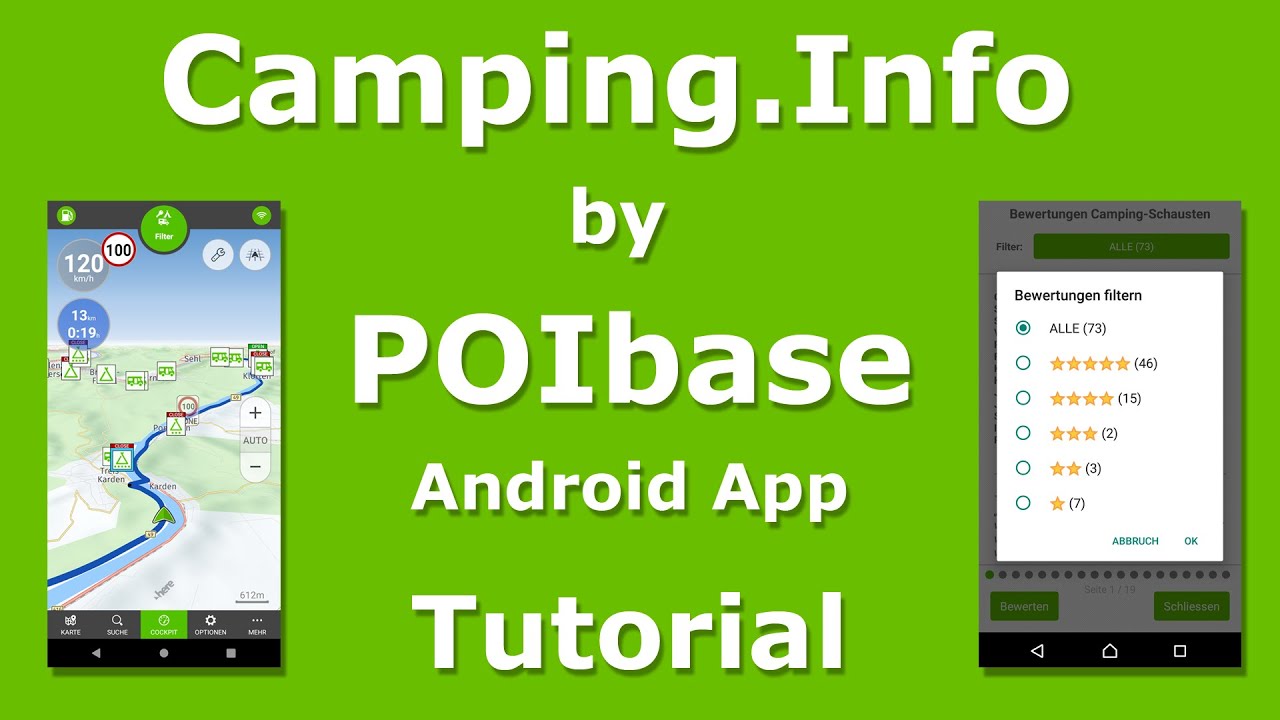 Camping-App für Android: Tutorial zu Camping.Info by POIbase