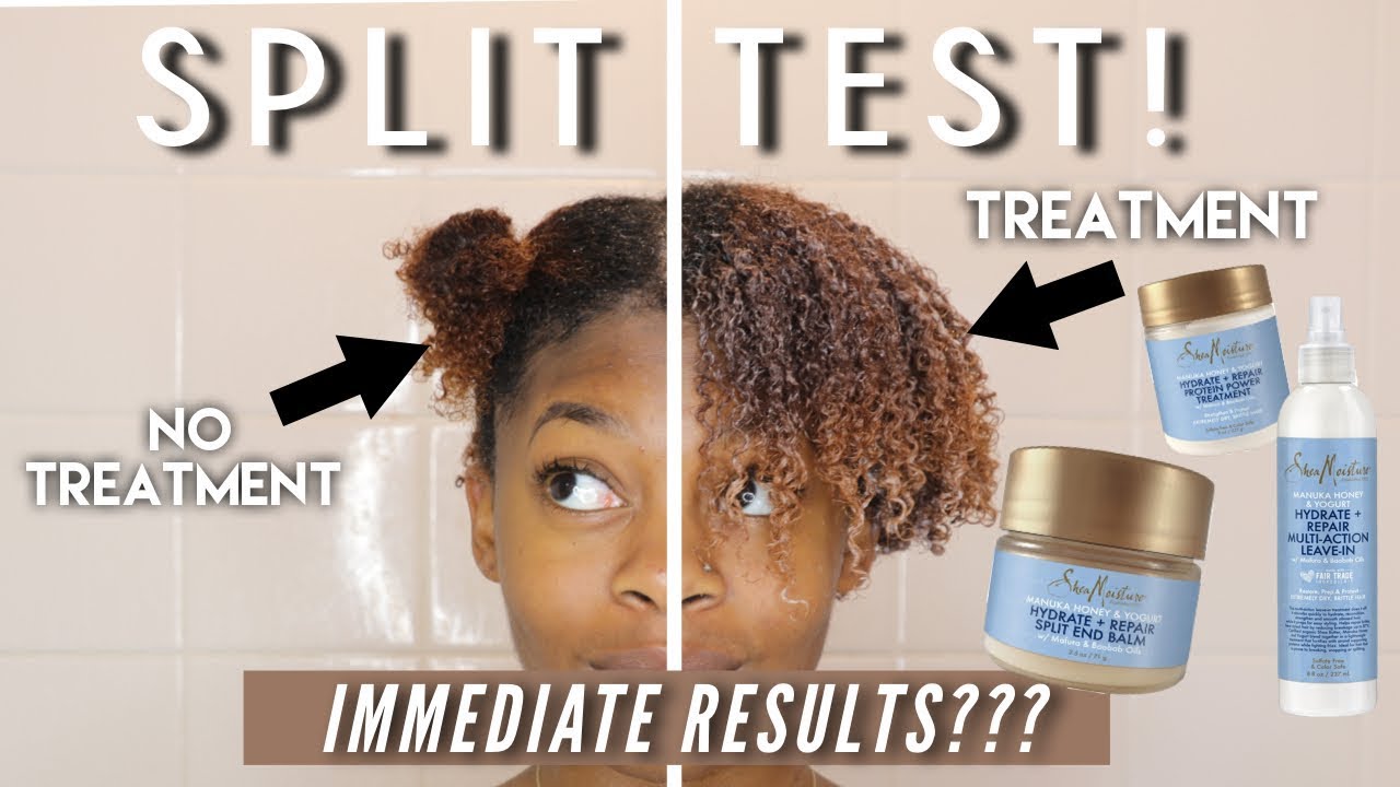 VISIBLE HAIR REPAIR AFTER ONE USE?!?!? | SheaMoisture Manuka Honey & Yogurt Line