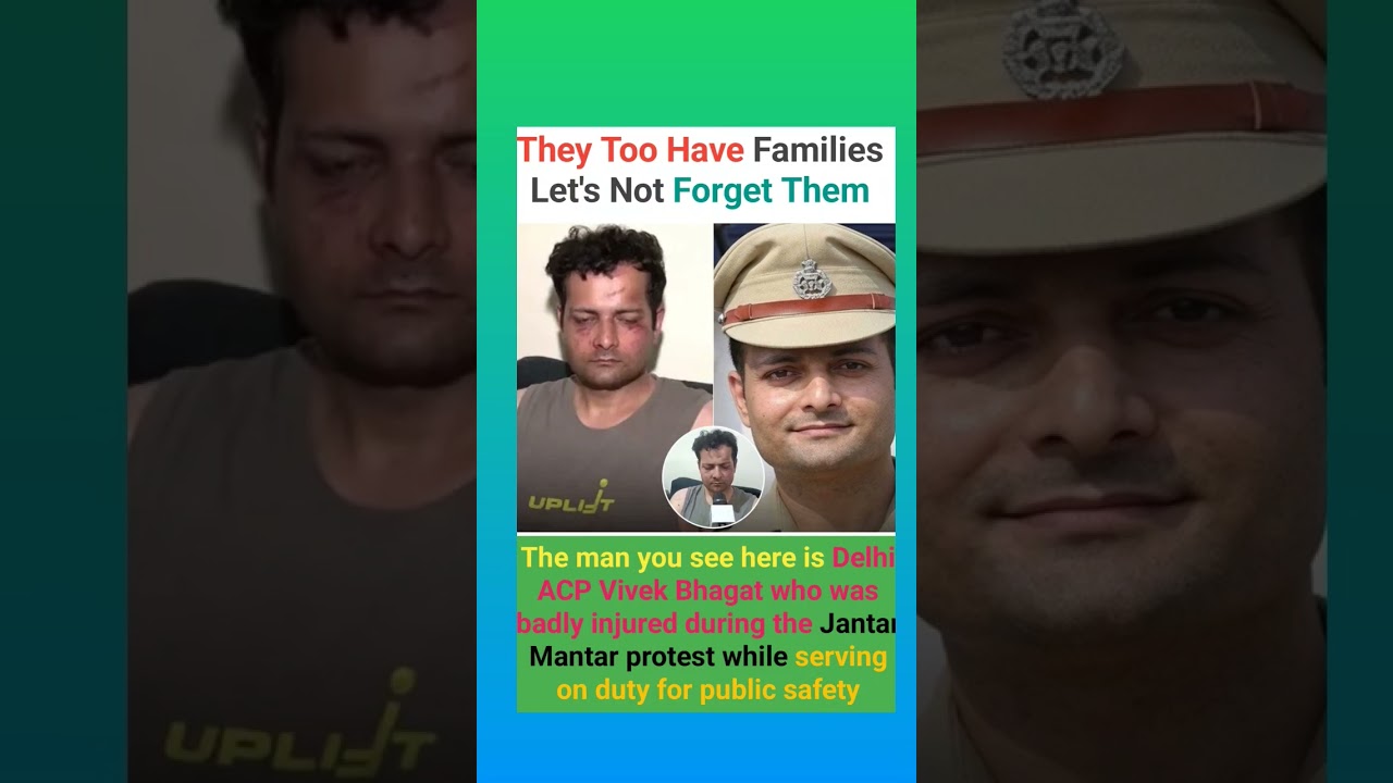 The man you see here is Delhi ACP Vivek Bhagat who was badly injured during the Jantar