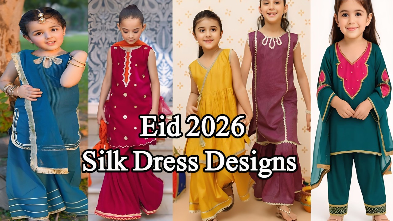 🔥 Eid 2026 Baby Girl Silk Dresses | 1 to 12 Year Kids Fancy Frocks And Shalwar Suit