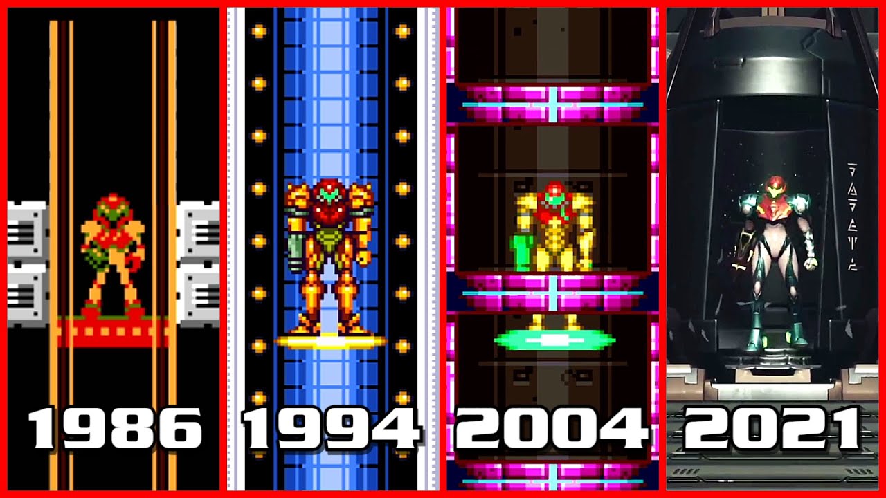 Evolution of Elevators in Metroid Games (1986-2021)