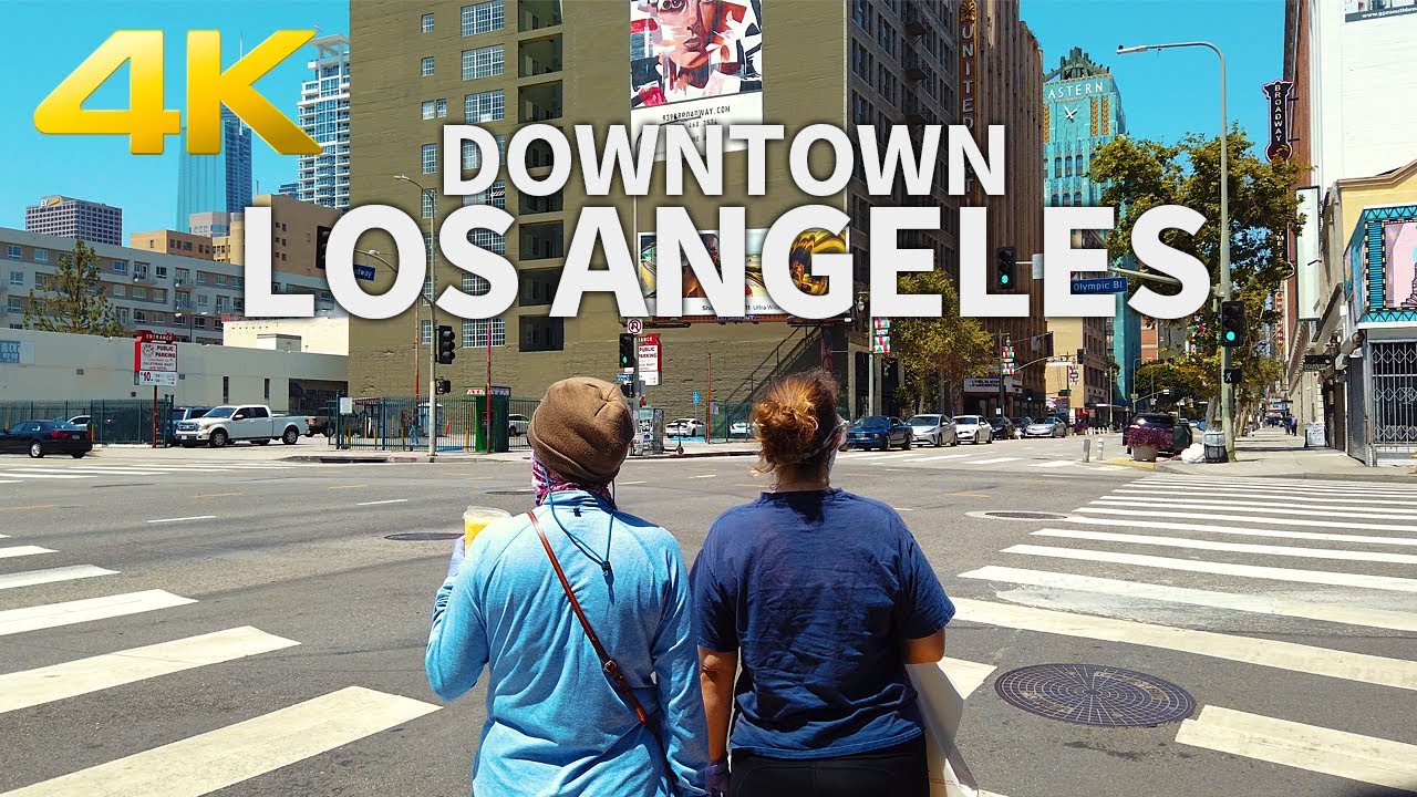 Walking Downtown Los Angeles Partially Reopening (8th, Main, Olympic), California, USA, Travel, 4K